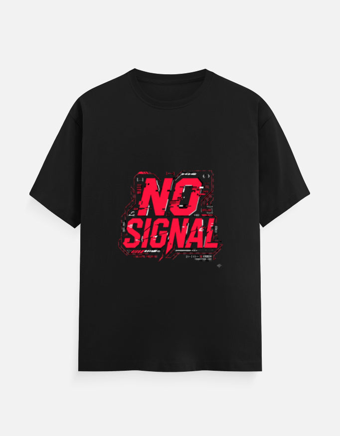 Men's No Signal on Graphic Printed T-Shirt