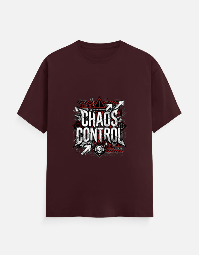 Men's  Chaos Control on Graphic Printed T-Shirt