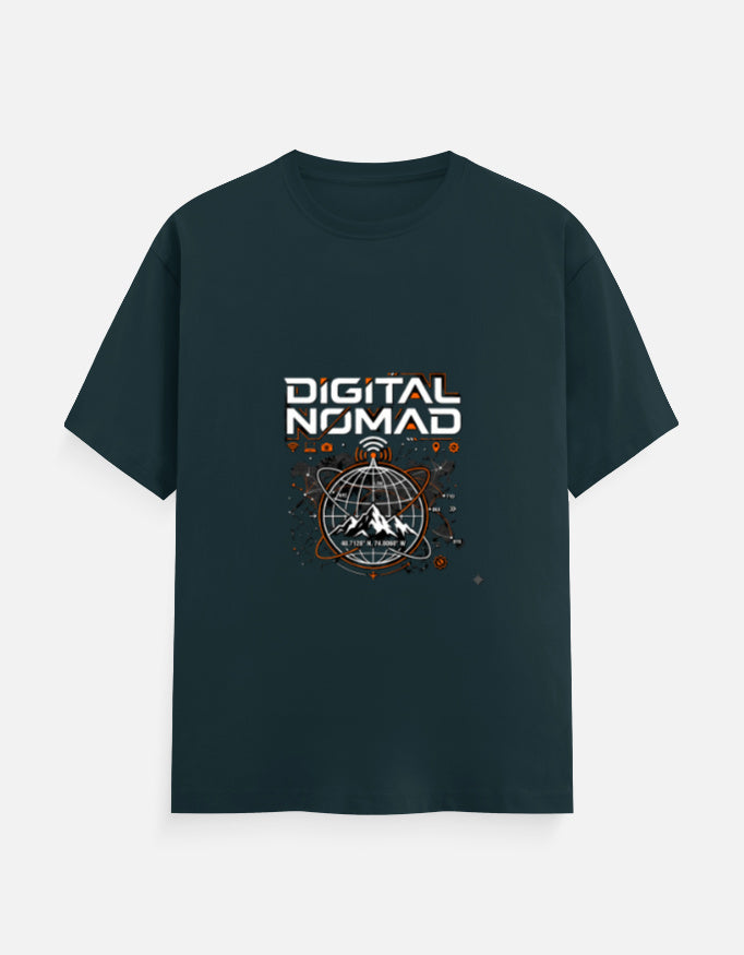 Men's Digital Nomad on Graphic Printed T-Shirt