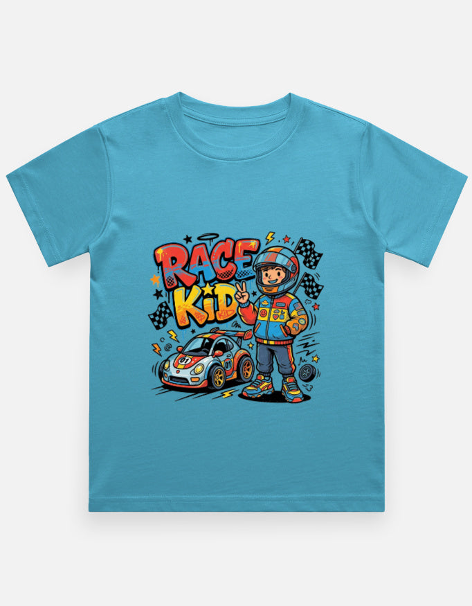 Boy's Race Kid Crew Neck T-Shirt